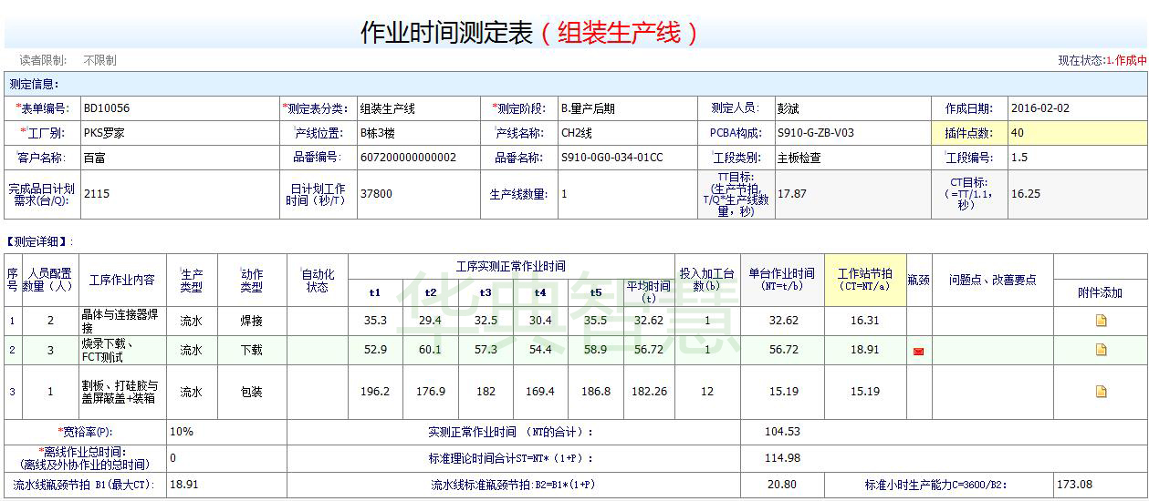標準工時管理系統